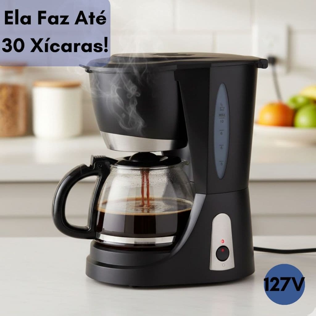 Cafeteira Automatica Capacidade Grande 30 Copos Preta 127V