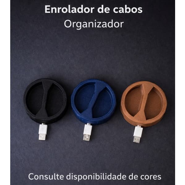 Enrolador de Cabos e Organizador de Fios Portátil | Mesa Escritório Viagem