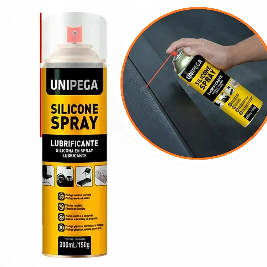 Silicone Lubrificante Spray Contra Rangidos 300ml Unipega