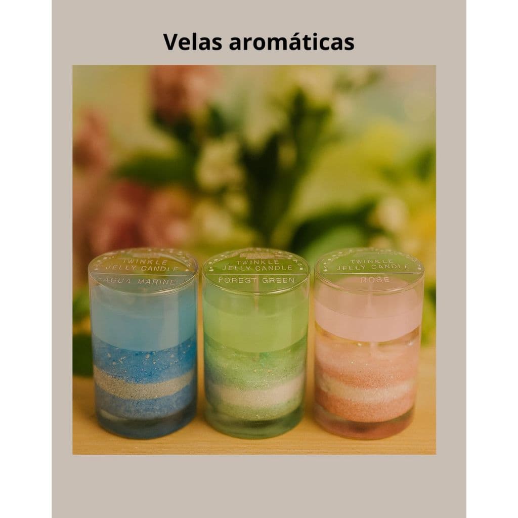 Vela com Gliter - vela colorida- vela perfumada