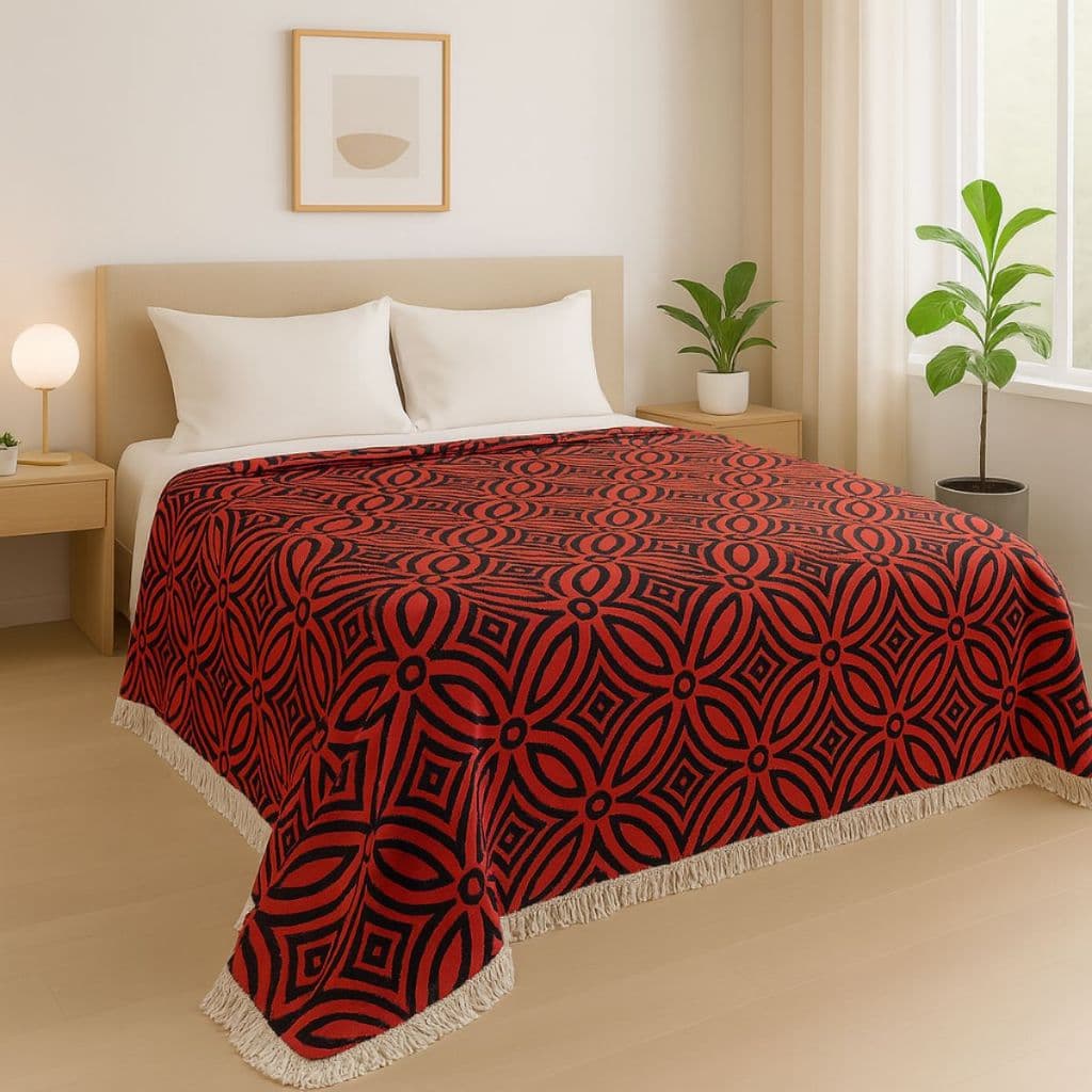 Colcha Jolitex Chenille Queen Canelada Franja Macio Elegante