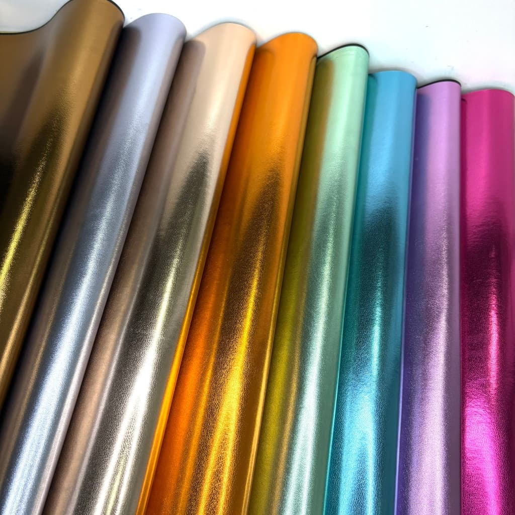 Corino Sintético Metalizado 50x35 cm para Personalização Luxo