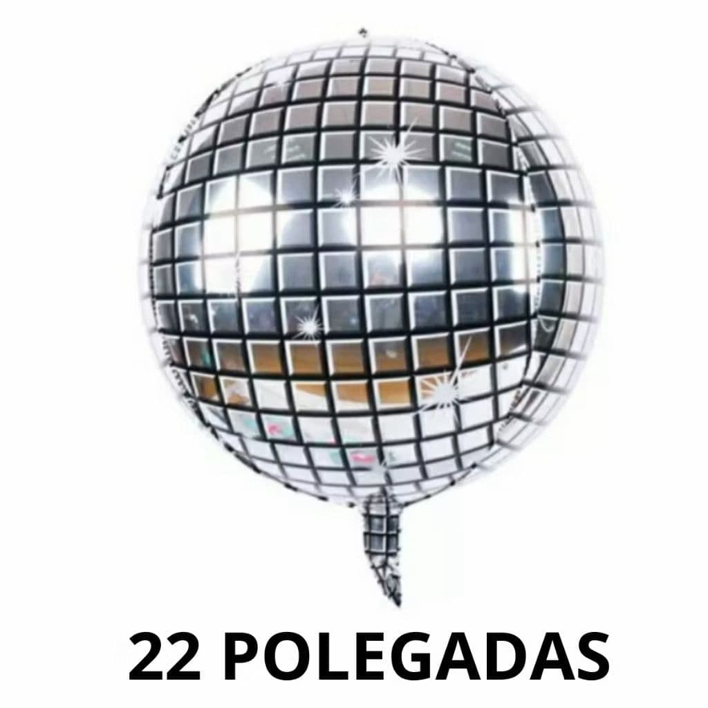 KIT DE 3 TAMANHO  Balao Metalizado 4D Orbz Discoteca Balada Festa Decoração DOURADO 22"/32" /50”