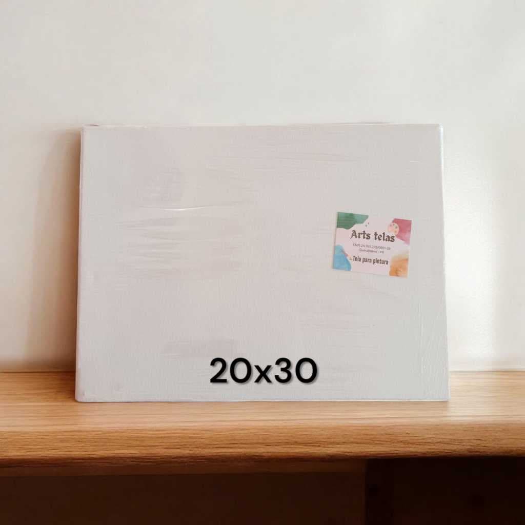 Tela para pintura medindo 30x30 embalagem com 3 e 5 unidades