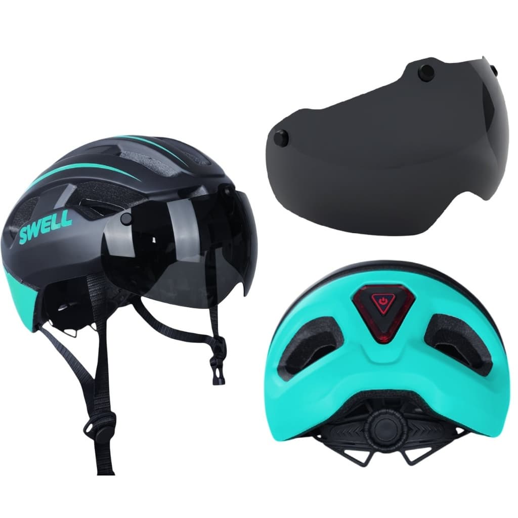 CAPACETE BIKE CICLISMO 56/62 COM VISTA LIGHT E VISEIRA OCULOS MAGNETICA
