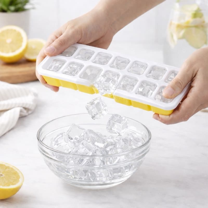 Forma de Gelo Silicone Flexível 14 Cubos Desenformar Fácil Multiuso