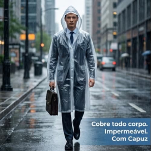 Kit Capa Chuva Dobravel Motoboy Impermeável com Capuz