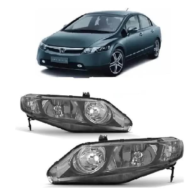 Par Farol Honda New Civic 2007 Á 2011 Novo