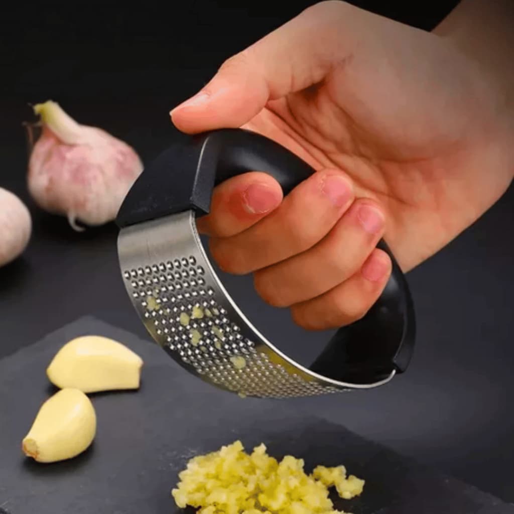 Amassador de Alho em Aço Inox Manual Triturador Prensador de Alho Profissional para Cozinha