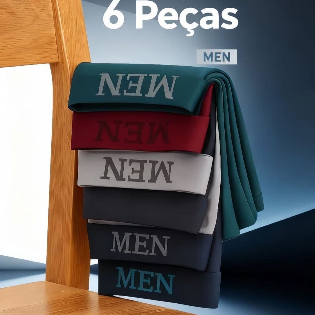 Kit 6 Cuecas Boxer Masculinas de Microfibra Sortidas