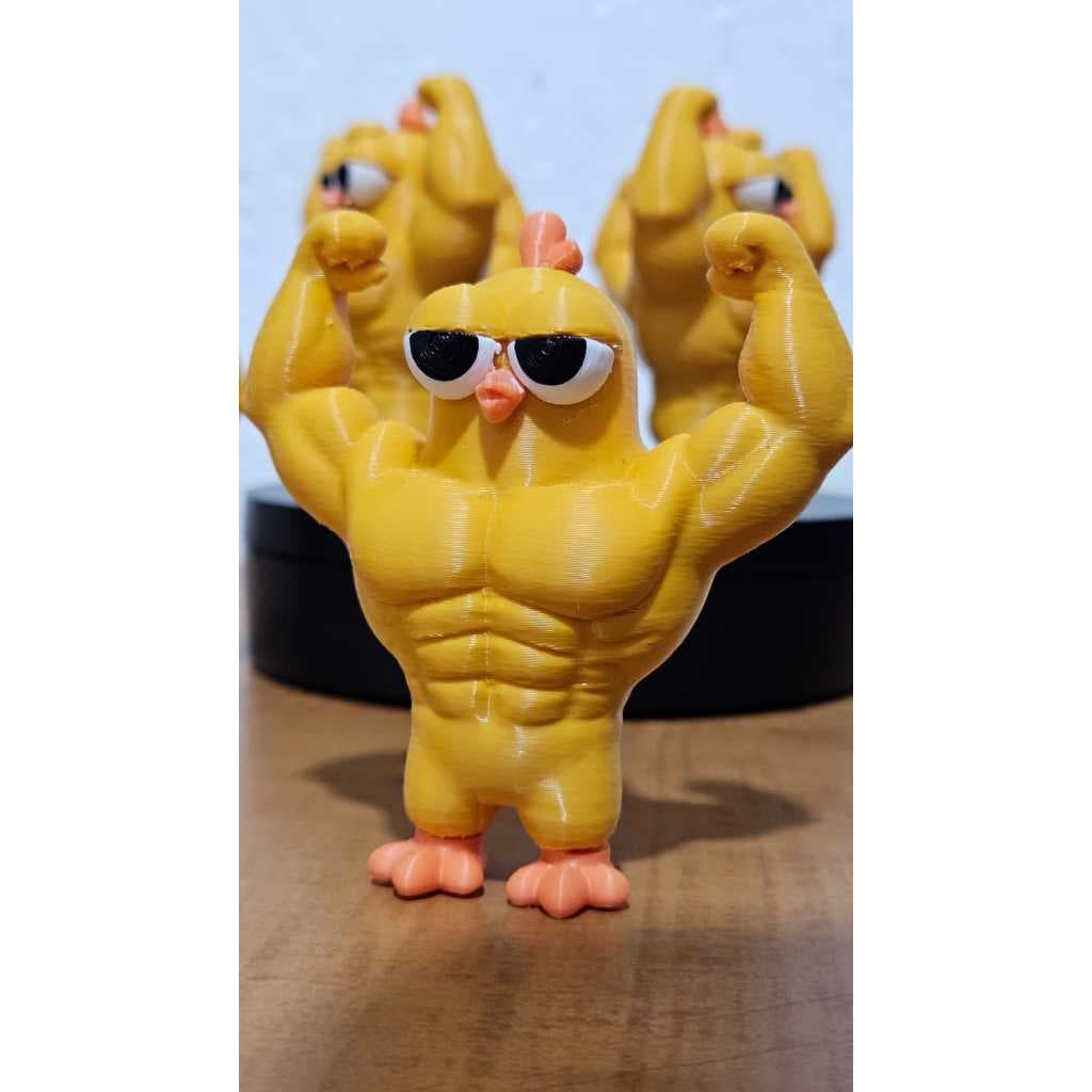 Frango Maromba decorativo produzido em impressão 3D