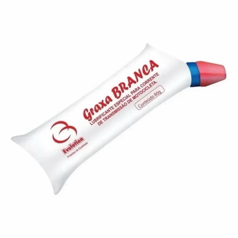 Graxa Branca  lubrificante  para corrente  transmissão  motos - Bisnaga 80g
