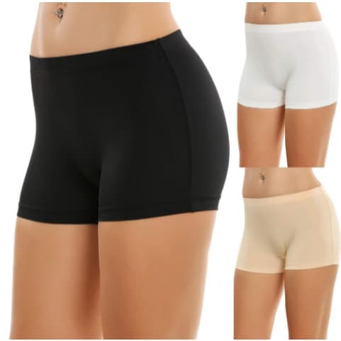 KIT 3 Shorts Básico Segunda Pele Sem Costura Feminino
