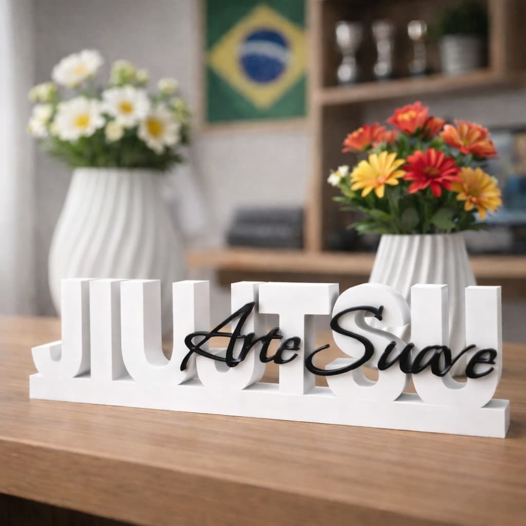 Decoração Jiu Jitsu Arte Suave Letreiro Personalizado