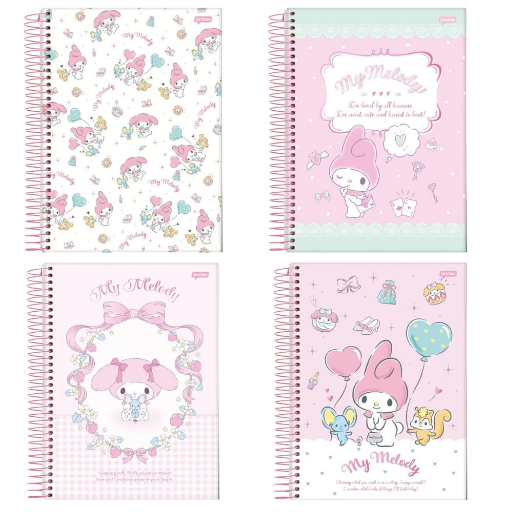 CADERNO UNIVERSITÁRIO 1 MATÉRIAL 80 FOLHAS MY MELODY - CADERNO COLEGIAL