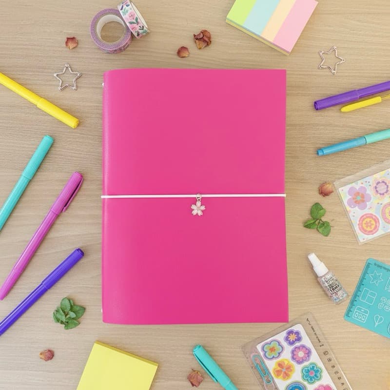 Caderno de couro traveler midori A5 kit com 4 cadernos