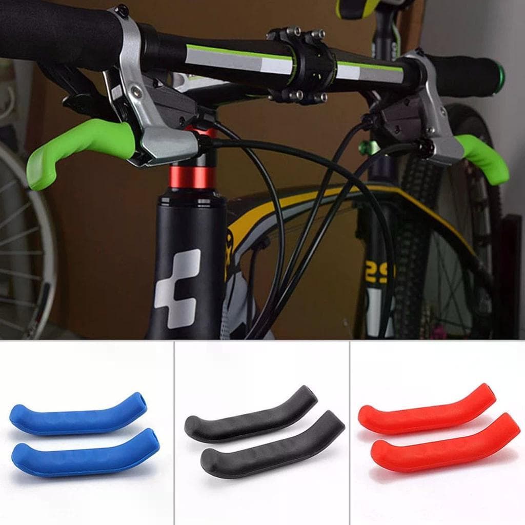Par Capa Protetor Manete de Freio Silicone Bike Preto
