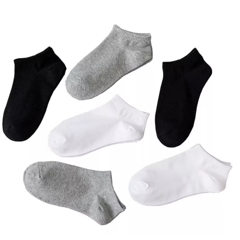 Kit 3, 6, 12, 24 e 36 Pares Meia Soquete Sortida Branca Preta Cano Curto Unissex Invisível