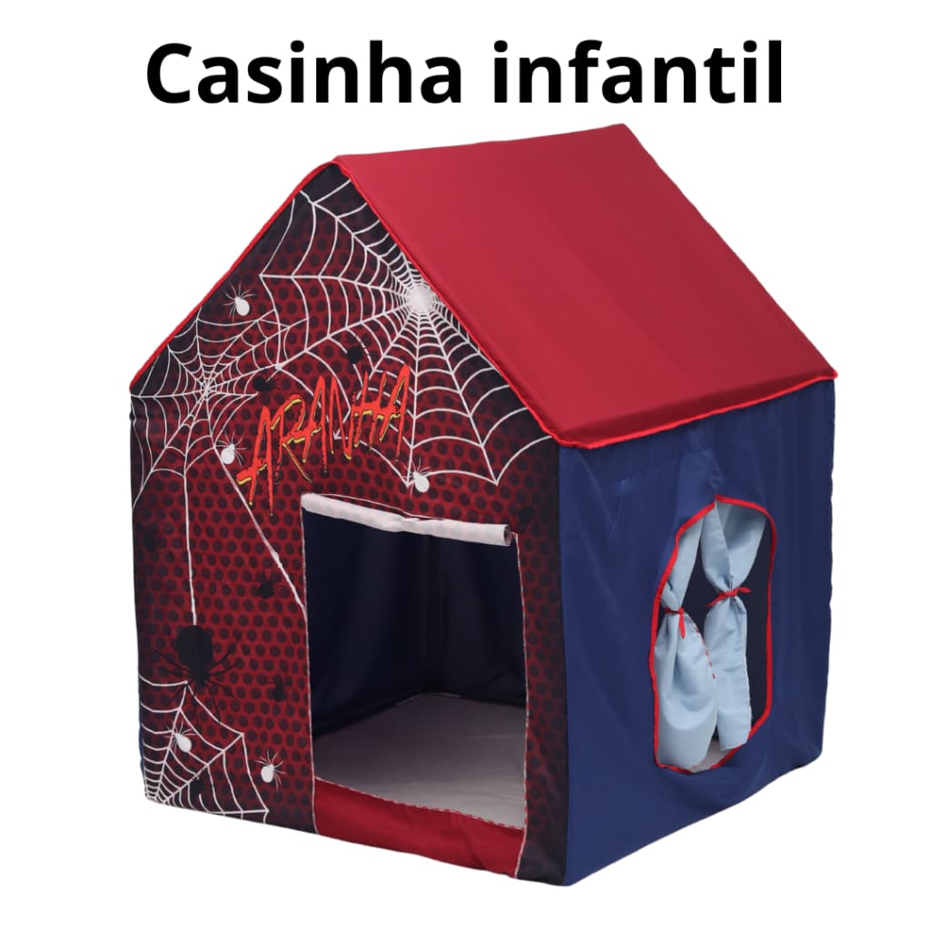 Casinha Tenda Menino Aranha Infantil Homem Cabana Teia Barraca Herói Spider Man
