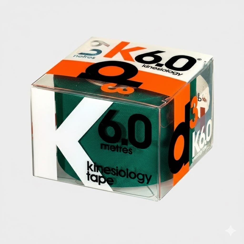Bandagem Elástica Adesiva Funcional Kinésio K6.0 D3 Verde Escuro