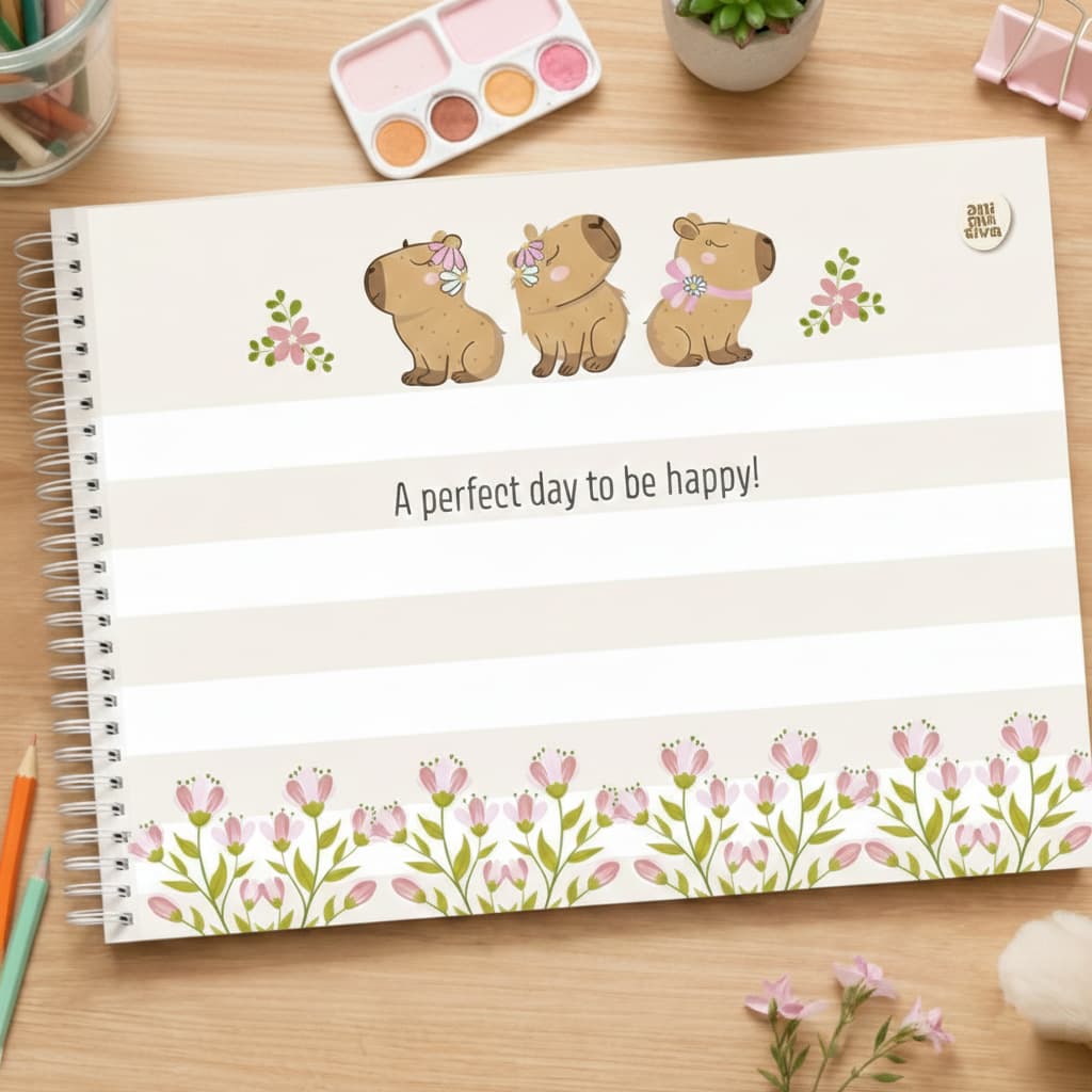 Caderno Desenho Cartografia Capivara | Papel Alta Qualidade - Sortido