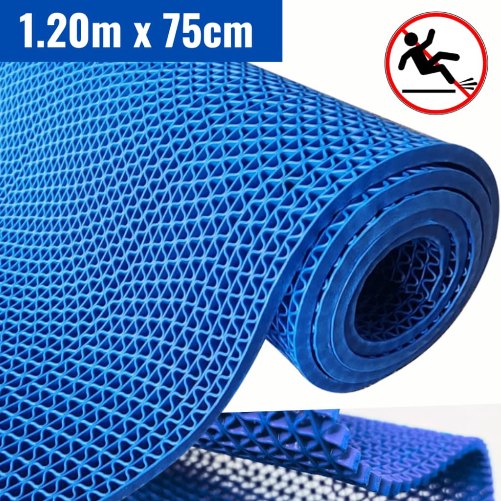 Tapete super Antiderrapante Azul Royal 1.20m Banheiro Cozinha Rampas