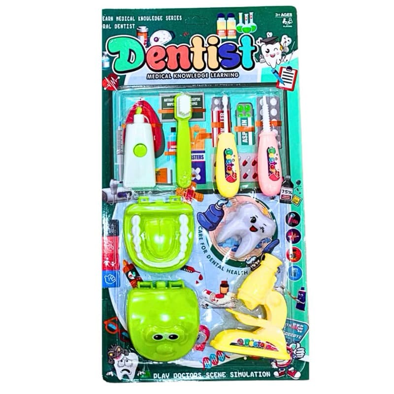 BRINQUEDO KIT DENTISTA INFANTIL DIDÁTICO DOUTOR 8 PÇS / 4 PCS/ 5 PCS / 7 PCS