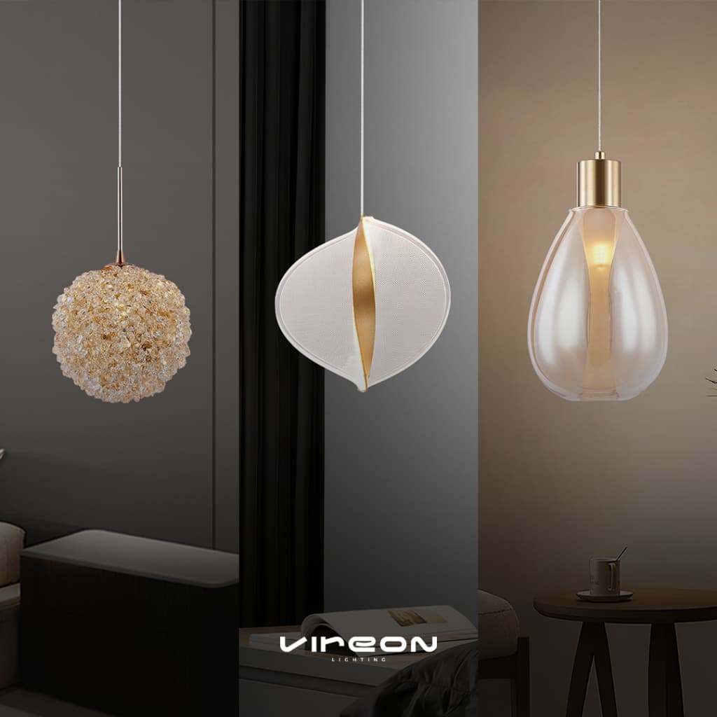 Luminária Pendente Vireon Bivolt Modelos Decorativos para Sala de Jantar Quarto e Cabeceira