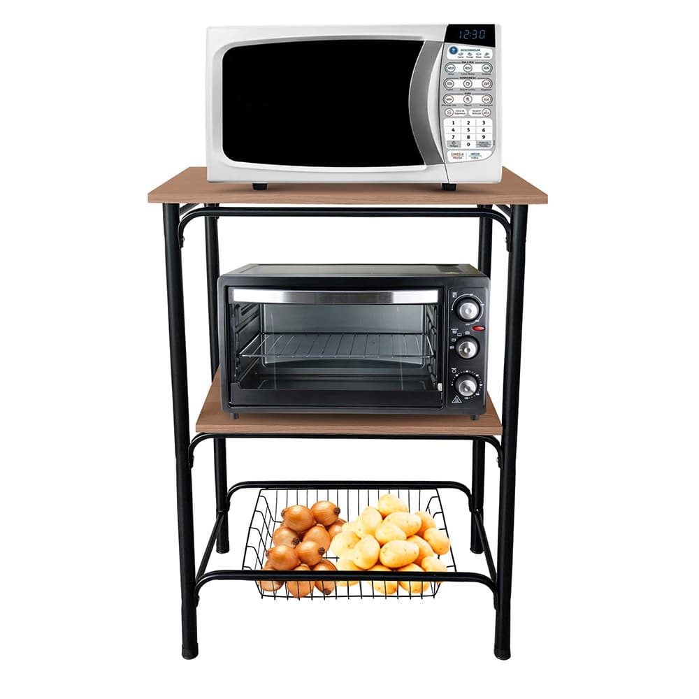 Suporte Multiuso para Forno, Micro-ondas ou Eletrodomésticos com Prateleiras – Estrutura Reforçada