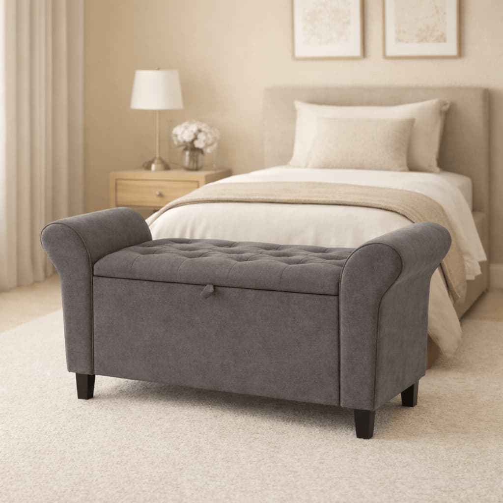 Recamier Baú Solteiro 90cm Recamier Estofado Pistão Baú para Quarto Banco Aveludado