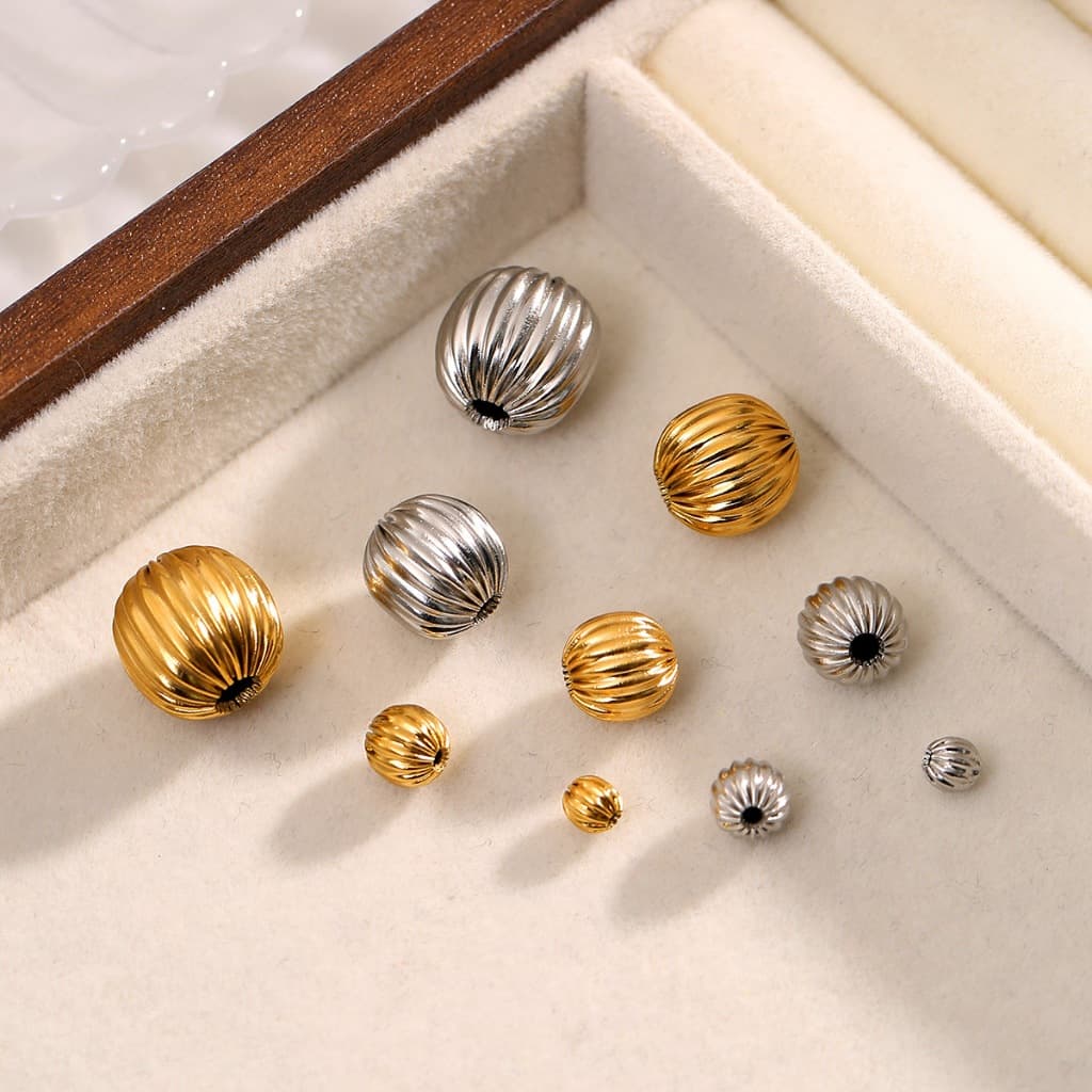 Kit 100 Entremeios Espaçadores ABS Prata Brilhante para Pulseira Colar Terço Artesanato DIY