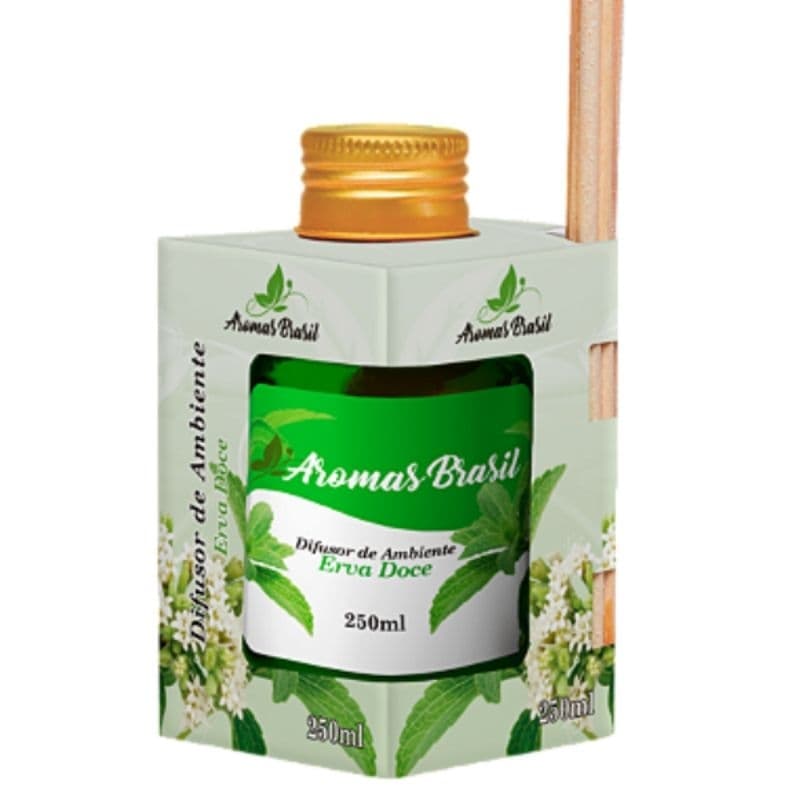 Difusor de Aromas Varetas Erva Doce 250ml - Casa Perfumada e Zen - Aroma Agradável e Fresco