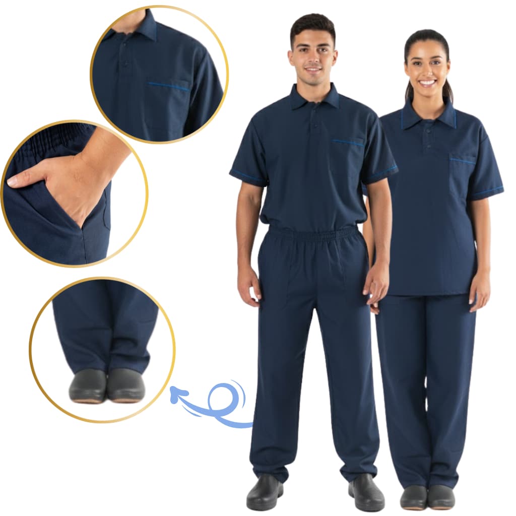Conjunto Uniforme Unissex Para Limpeza Servicos Gerais Faxina Trabalho Profissional