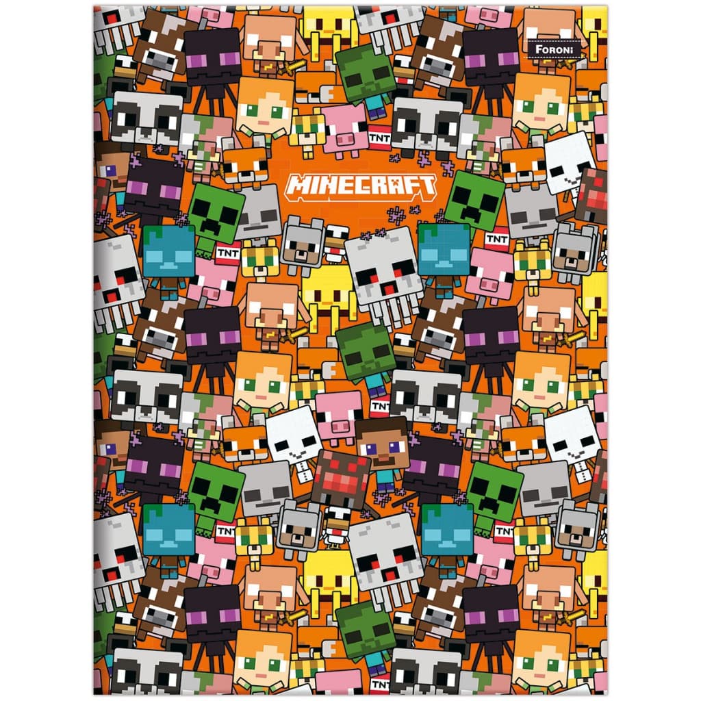 KIT 5 Cadernos Minecraft 80 Folhas - FORONI