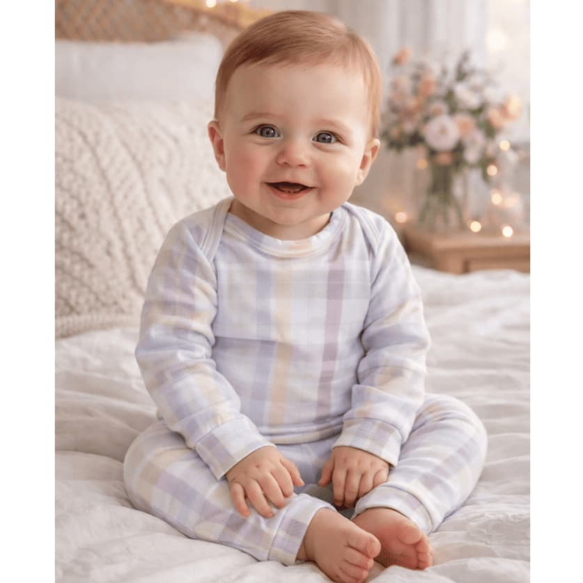 Conjunto Térmico Bebê Pagão Longo Xadrez
