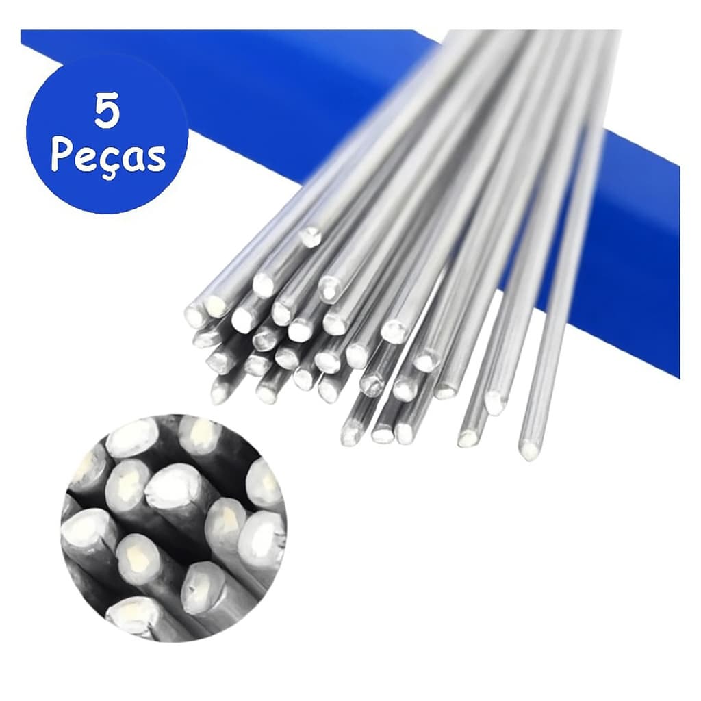 Kit 5 Varetas Solda Mágica Alumínio Ferro Inox