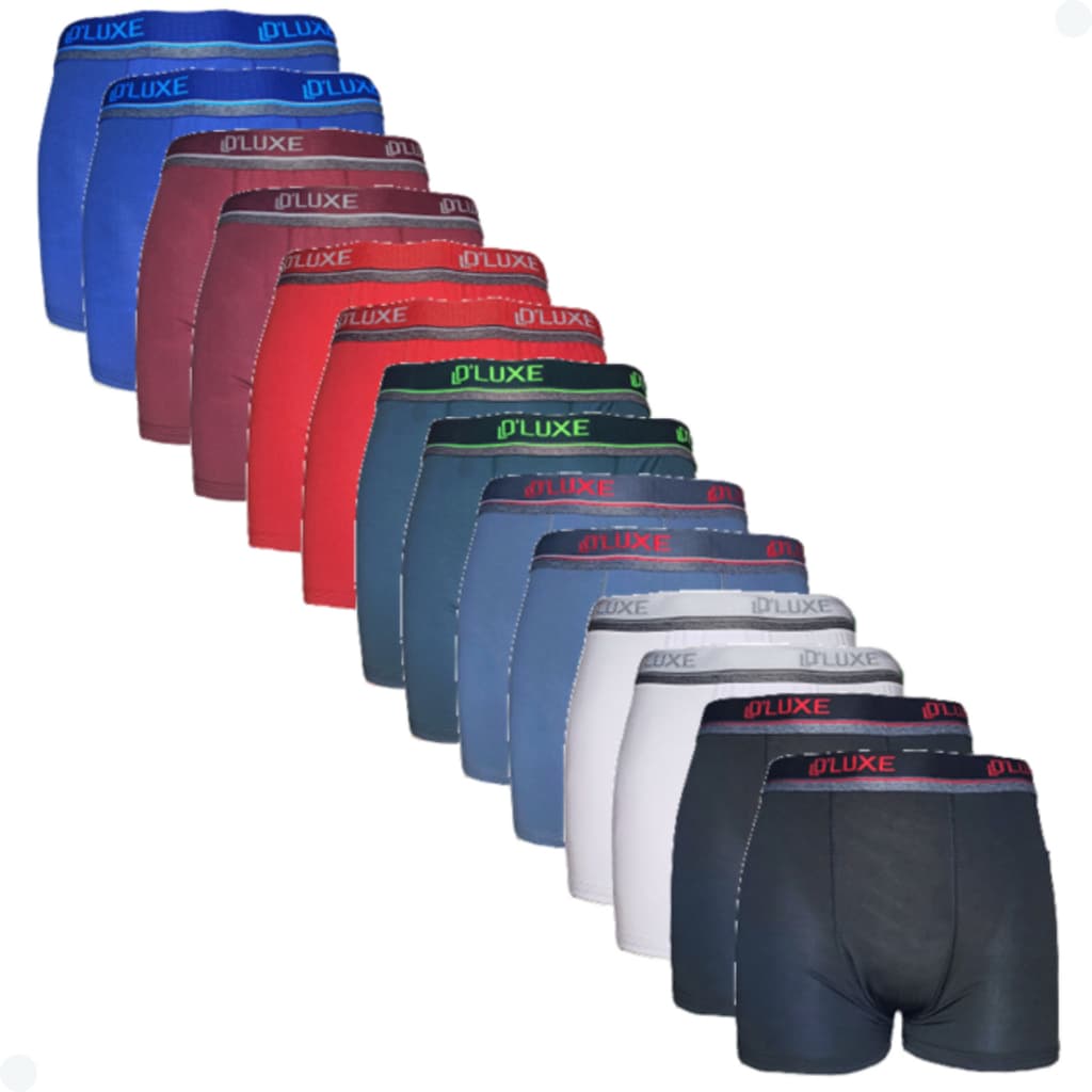 Kit 10 Cuecas Boxer Box Original Laycra Adulto Masculino do P ao GG