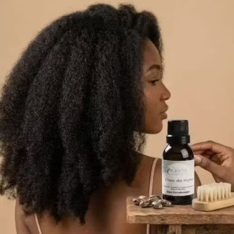 óleo de rícino 100% puro prensado a frio para crescimento de cabelo e barba