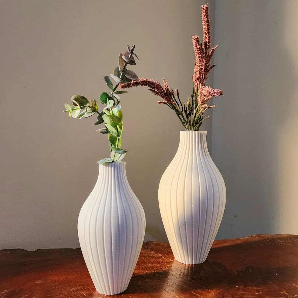 Enfeite Vasos Ondas Verticais – Enfeite de Mesa e Decoração para Sala, Elegante e Moderno