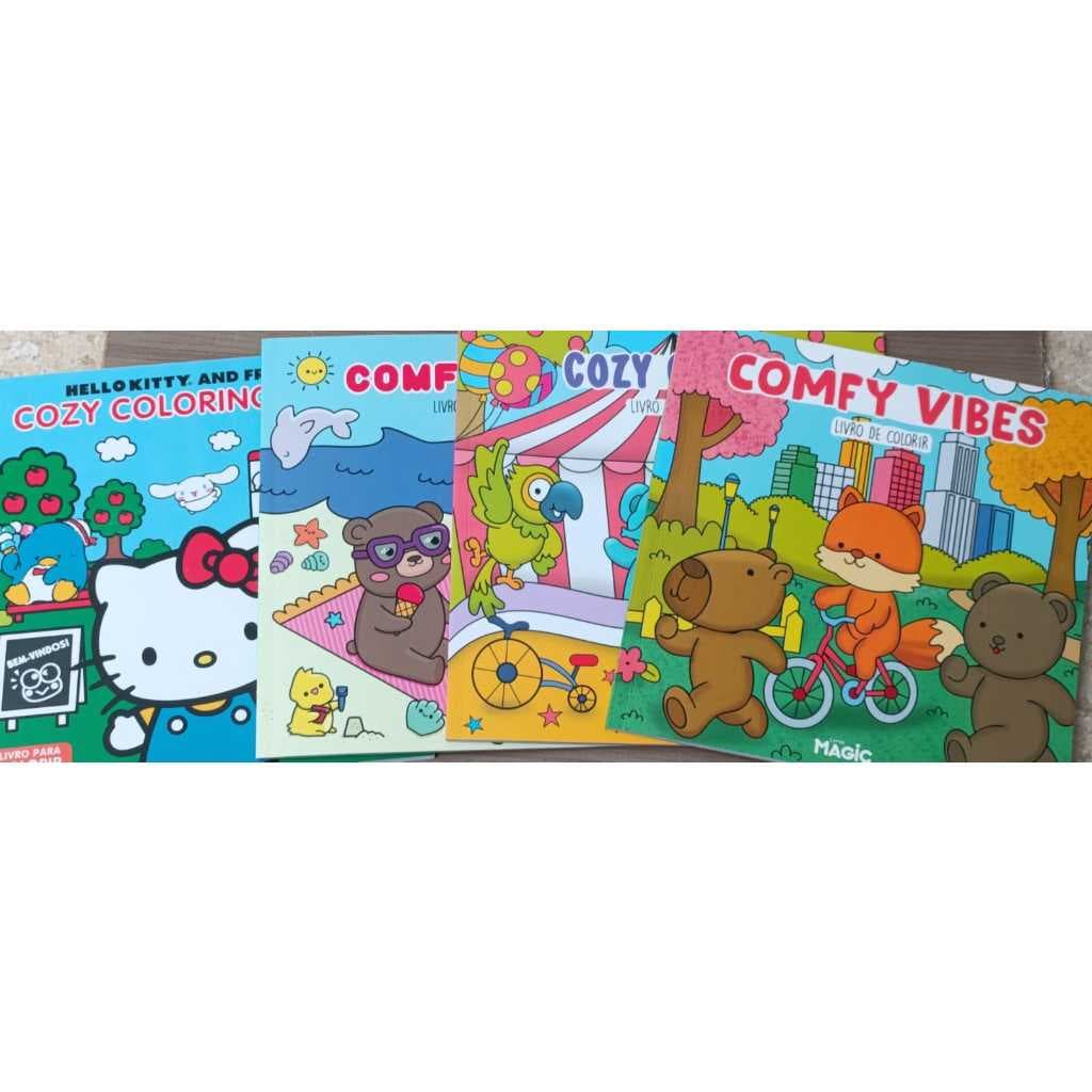 Livros de Colorir Infantil – Estilo Cozy / Comfy Vibes