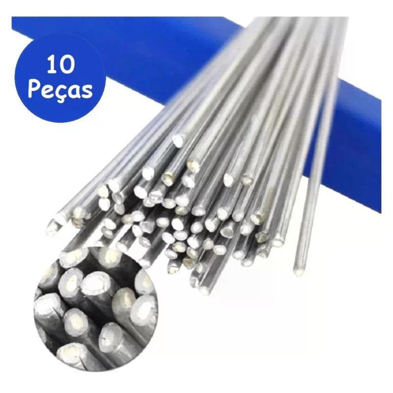 Kit 10 Varetas Solda Mágica Alumínio Ferro Inox