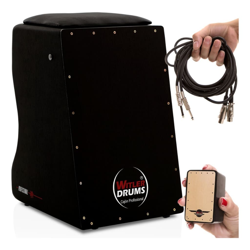 CAJÓN TRADICIONAL ELÉTRICO PROFISSIONAL | H | PRETO