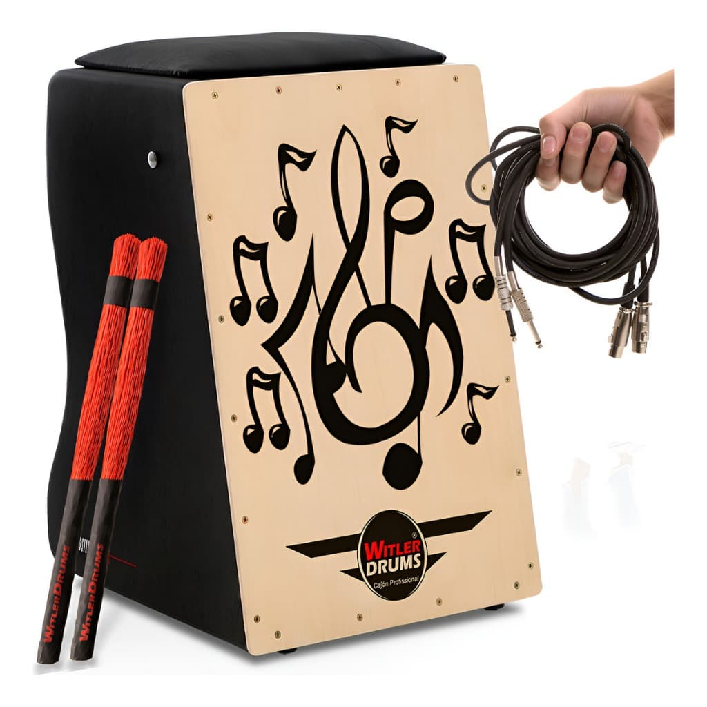 CAJÓN TRADICIONAL ELÉTRICO PROFISSIONAL | I |NATURAL MUSICAL