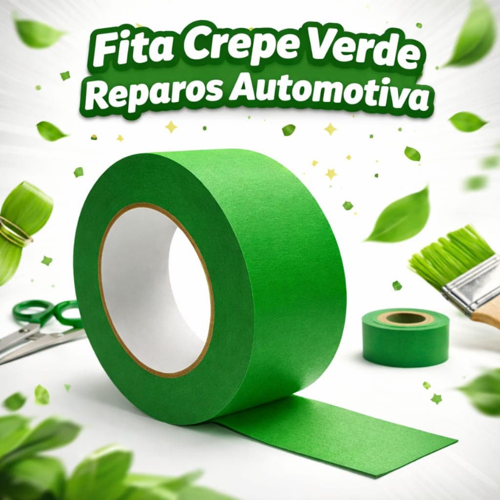 Kit 10/5/3 Fitas Automotiva Crepe Funilaria 45mm x 50m Pintura Profisional Oficina Polimento Reparo