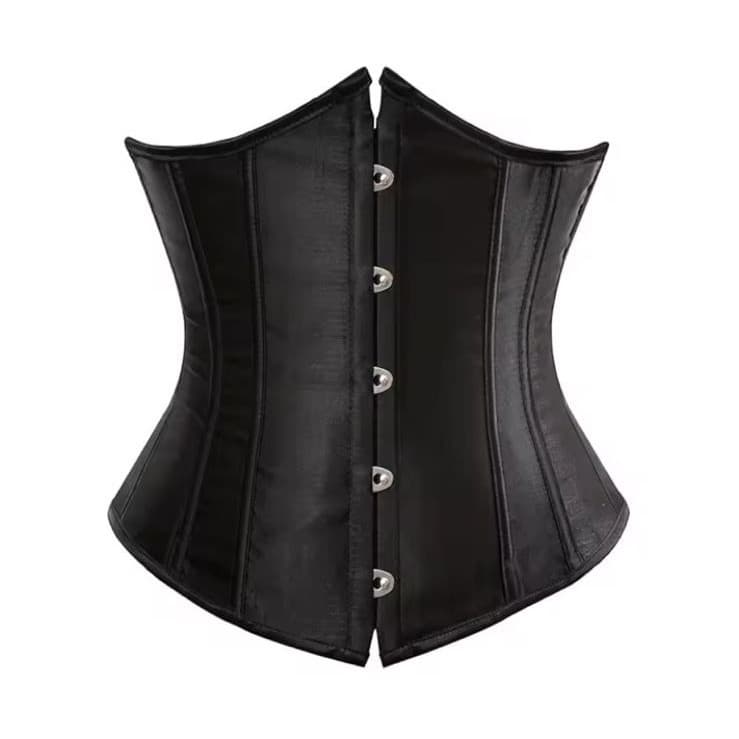 Espartilho estruturado corset corselet modelador de cintura underbust tamanhos pequenos ou plus goth e-girl ajustável