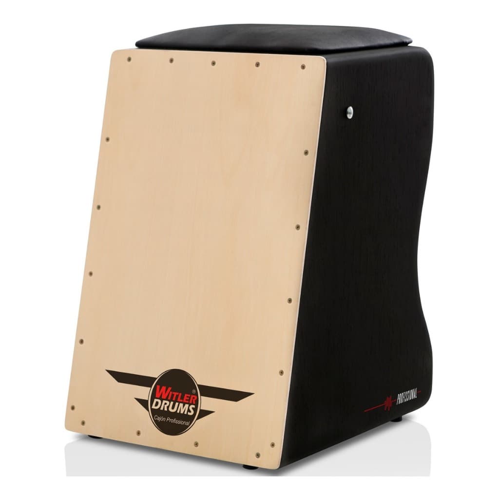 CAJON TRADICIONAL ELETRICO PRETO | NATURAL - KIT (MA)