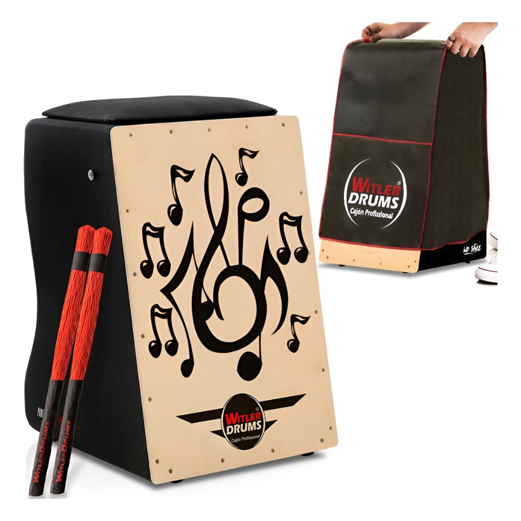 CAJÓN TRADICIONAL ELÉTRICO PROFISSIONAL | K |NATURAL MUSICAL