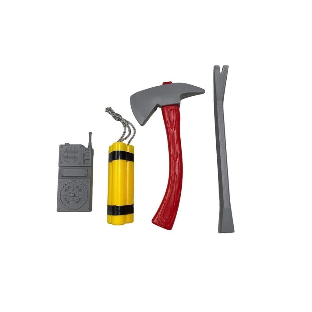 Brinquedo infantil Kit Bombeiro 8 peças Diversão Bombeirinho Acessorios Chapéu