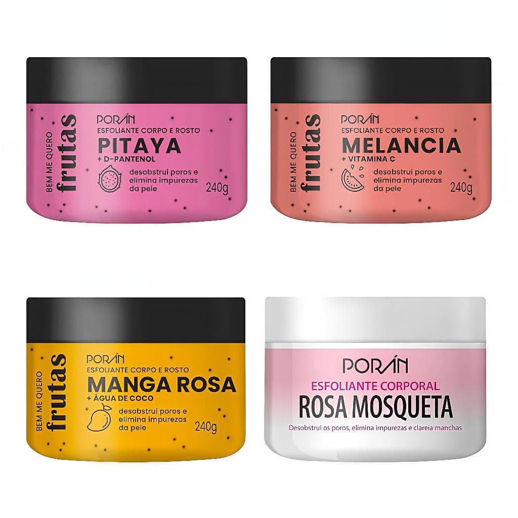 ESFOLIANTE CORPO E ROSTO BEM ME QUERO FRUTAS - PORAN - 240G