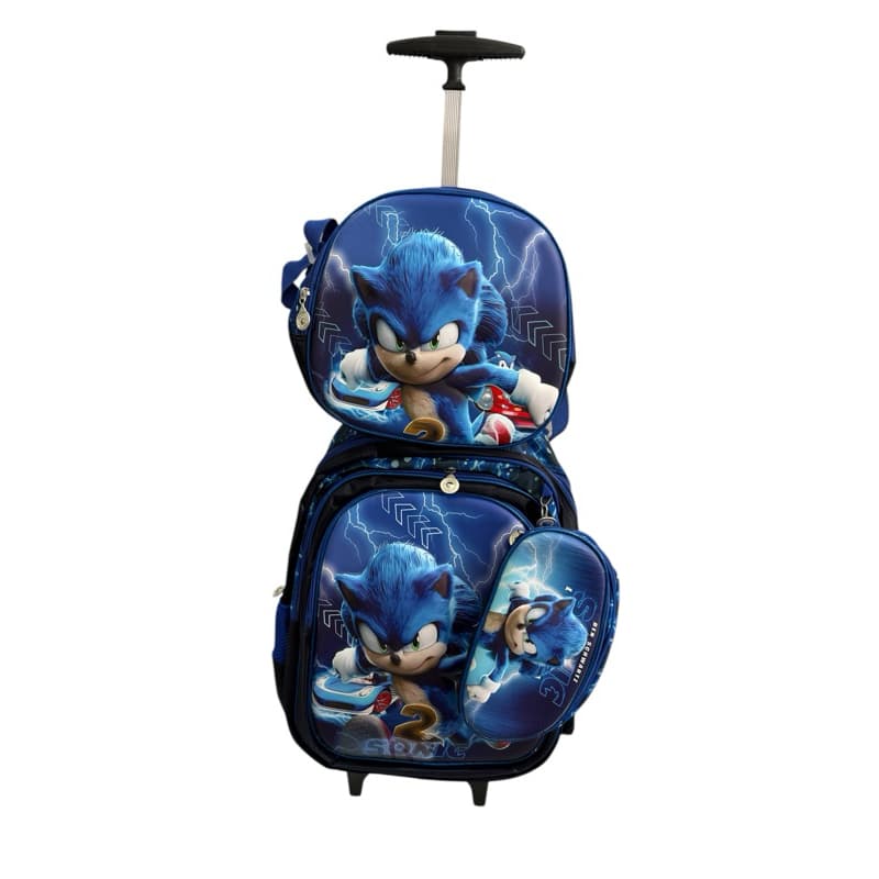 mochila kit com lancheila estojo SON